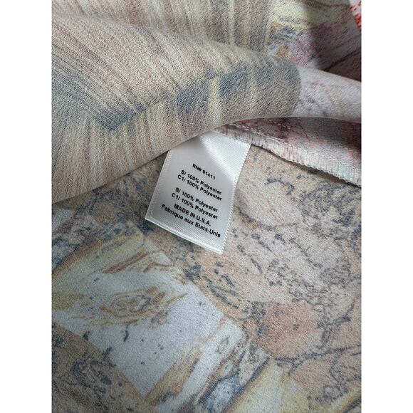 Clover Canyon Womens Size Small Short Sleeve Keyhole Printed Blouse Business - Picture 6 of 9